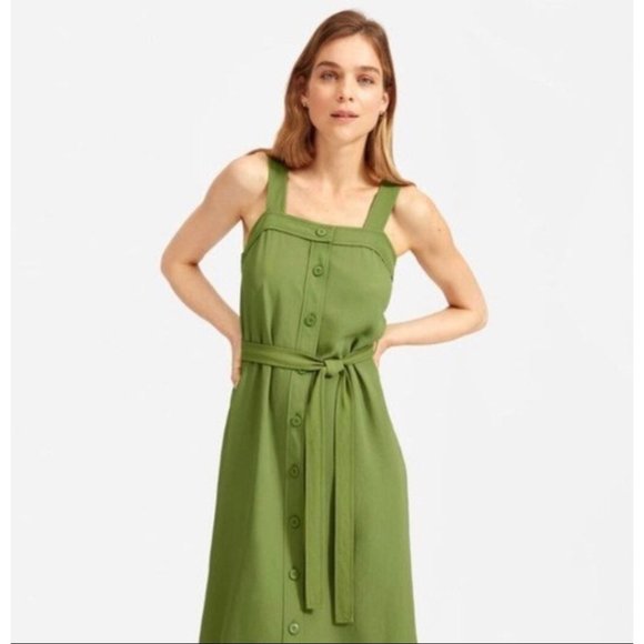Everlane Dresses & Skirts - Everlane GoWeave Green Picnic Midi Dress 2